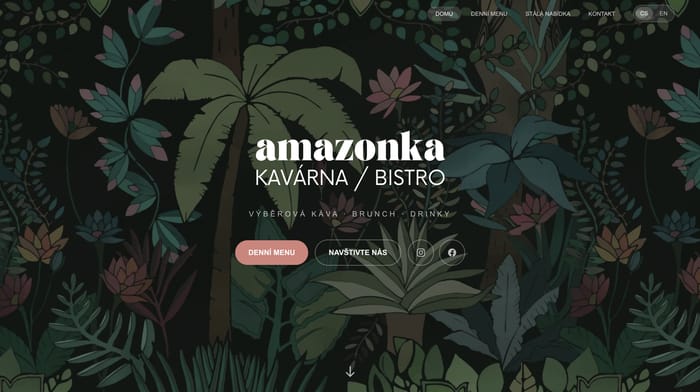 Náhled webu Kavárna Amazonka